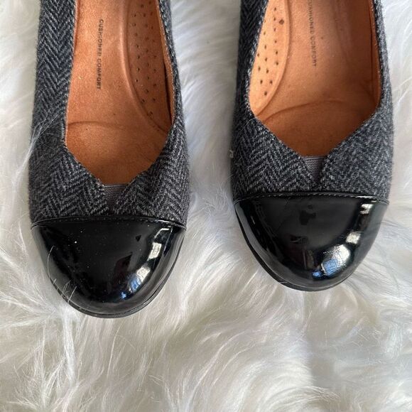 Hush Puppies cushioned comfort wedge style shoe, black/grey - Picture 3 of 10